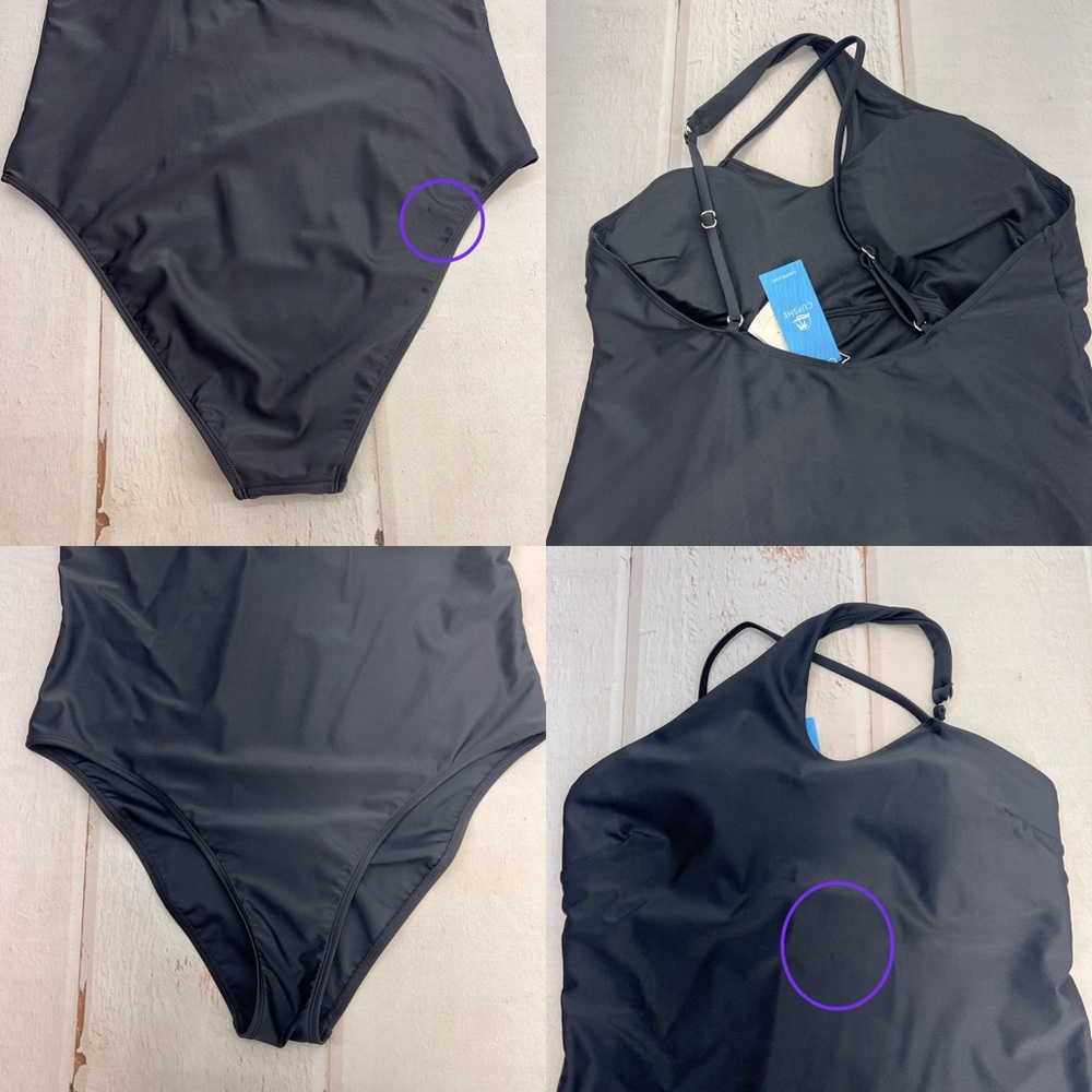 NWT Women's Asymmetrical Cutout One Piece Swimsuit SIZE XL - Picture 15 of 16